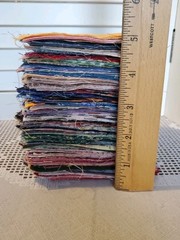 Fabric Quilting Squares 4×4 Lot 1lb 1oz Cotton Calico Prints Scraps Patchwork