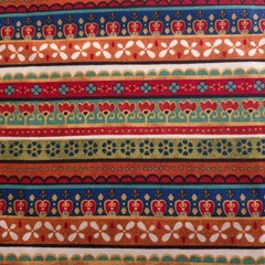 Folkloric Border Stripe Multi Cotton Fabric 44″x36″ Precut Yard