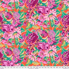 1/2 Yard – Kaffe: From the Archives | Floral Dance – Magenta by Kaffe Fassett