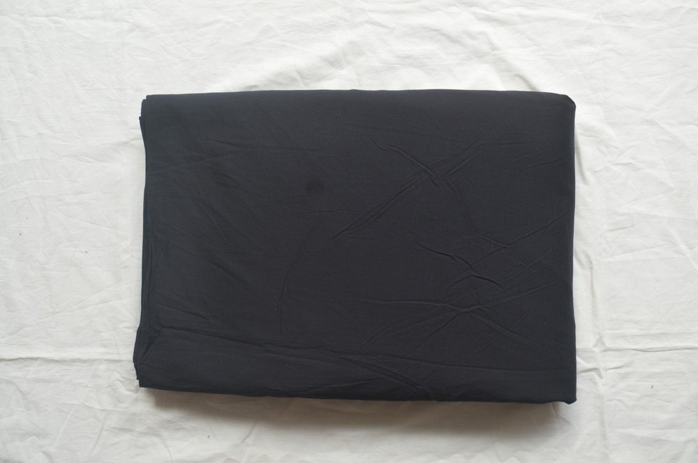 Black Solid Plain Fabric 100%Cotton 2 Yard Fabric NO TARRIF CHARGES 100%✅ ZK_63*