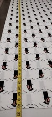 Abraham Lincoln Fabric Illinois Jaycees Printed Polyester DISCO Fabric 2 yards