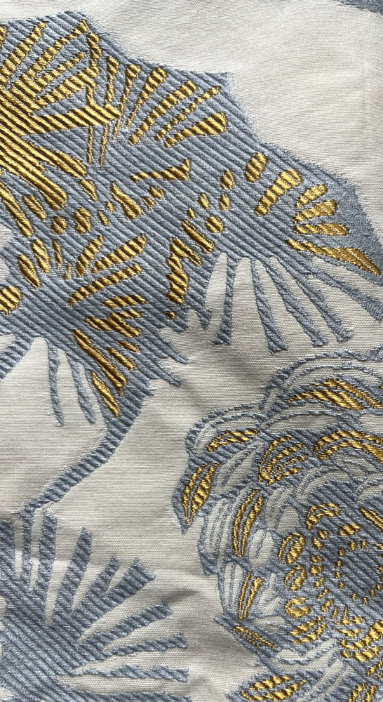 GP&J Baker Fans Silver Fox Fabric Remnant 24″x24″ with Rivet