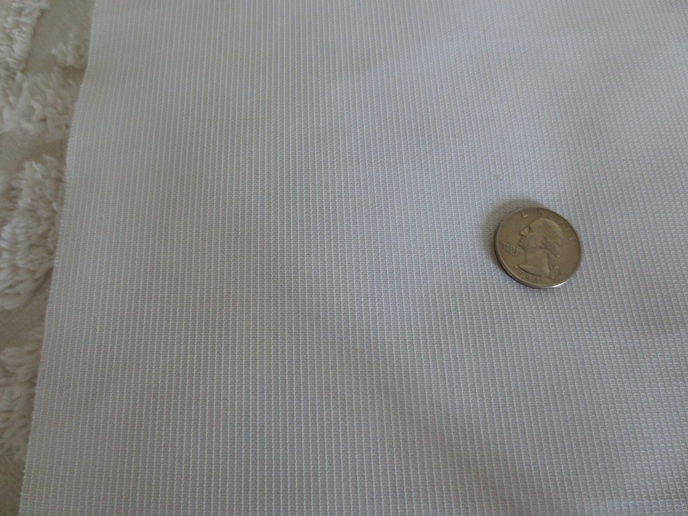 4103. Off-White SEMI-SHEER RIBBED Drapery SYNTHETIC FABRIC – 53-1/2″ x 10 yds.