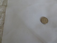 4103. Off-White SEMI-SHEER RIBBED Drapery SYNTHETIC FABRIC – 53-1/2″ x 10 yds.