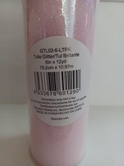 Glitter Tulle Lt Pink 6″ X 12 Yds New Sealed GTL02-6-LTPK Crafts Wedding Parties