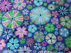 Kaffe Fassett, 6 FQ in Beautiful Blues. 18 x 21 – 22. 2 OOP/HTF