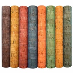 8 pcs/Set Colored Cork Faux Leather Sheets,Thin Soft Fabric for