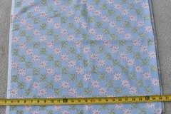 By 1/2 Yd, Vintage /Pastel Peach Green Blue Faux-Checkerboard-Quilt/Jaftex,P9763