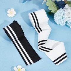 Stretch Rib Cuff Knitted Fabric Stripes Pattern 43.3×2 Inch Sewing 4 Strands