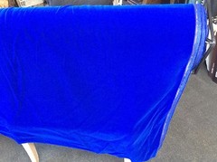 3′ Triple Plush Velvet Fabric BLUE -45″ wide Acetate/Nylon Costumes Crafts decor