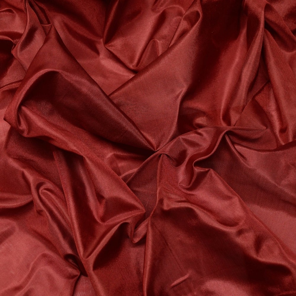 Wine Red Tissue Taffeta Silk, 100% Silk Fabric By The Yard, 44″ Wide (TS-7306)