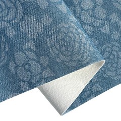 ONEART | Light Blue Denim Rose Fabric, Soft Stylish 11.8″ x 54″,