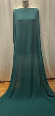 100% Crinkled Silk Double Georgette Dark Teal Exquisite Fabric 2 Yds Long 52″ W