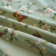 Butterfly Flower Vintage French Jacquard Tapestry Upholstery Fabric by the Yard