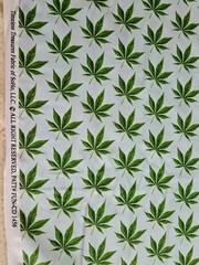MARIJUANA, POT, WEED, 420, CANNIBUS, Leaf, Cotton,, $7 Yd