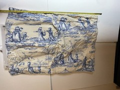 Pillowcase Kill Kenny Cats in Blue by Scalamandre Sateen Toile 1995 Rare 22”x30”