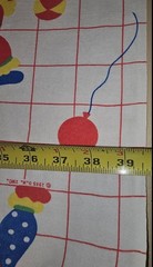 Vintage 1985 D.M. Inc. Circus Clowns, Balloons, Grid Fabric