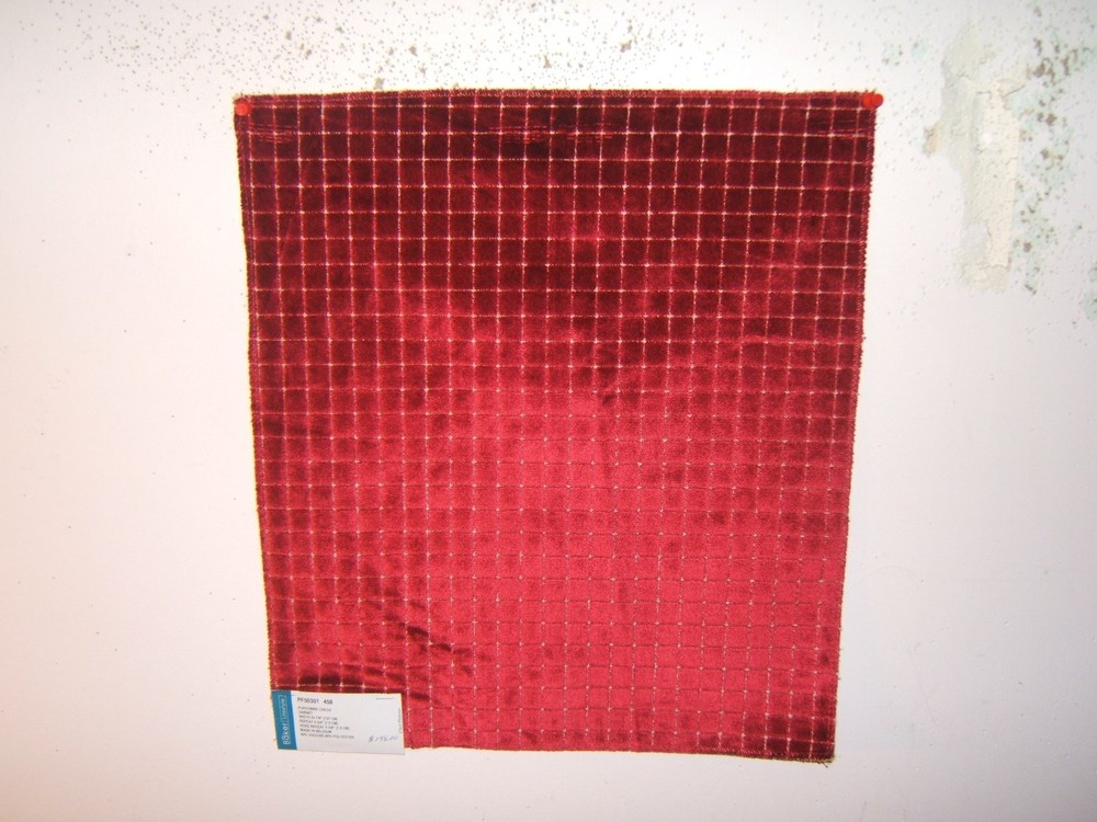 Lee Jofa, GP & J Baker, Purcombe Check Velvet, Fabric Remnants, Various Colors