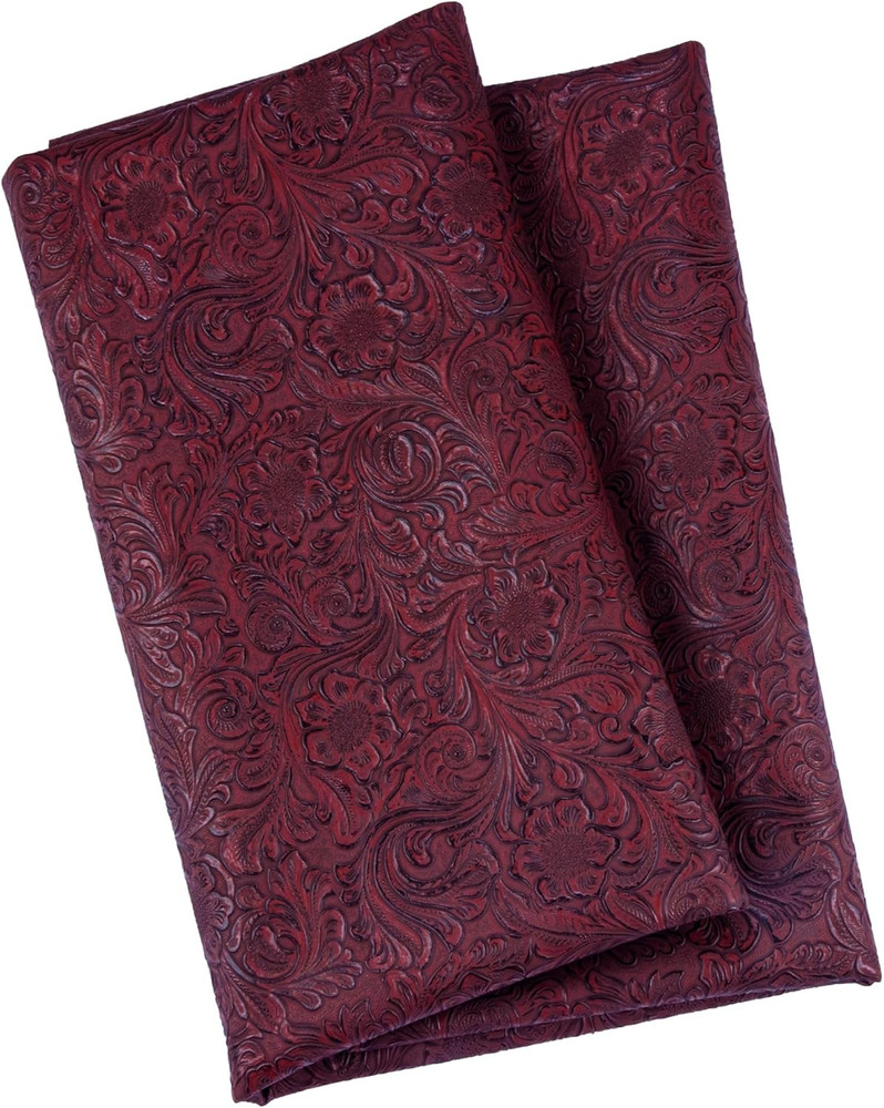Embossed Faux Leather Fabric 1 Yard Cut 35″X53″ Embossed Vinyl Suitable for Upho