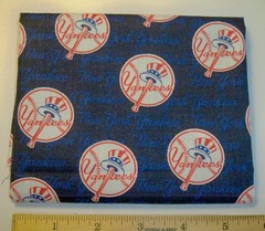Fabric Traditions MLB New York Yankies “Patches” on Blue Cotton Fat Quarter