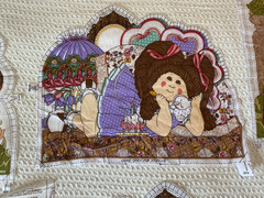 Vintage 1983 Cabbage Patch Kids Fabric Pillow Panels Lot of 3
