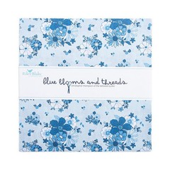 Riley Blake Designs Blue Blooms and Threads 10 inch Stacker 10-17120-42 by Chris