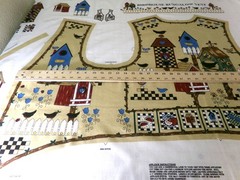 Lot of 3 Adult Vest Panels. Two Springtime, One Birdhouse Bungalow. A26-103