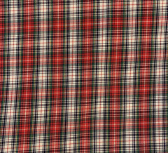 Tartan Plaid Fabric From Pinnacle Fabrics Red Green Blue White 100% Cotton BTY