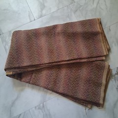 Vintage Woven Jacquard Tapestry Upholstery Fabric Remnant Geometric Boho 4.7 Yds