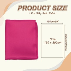 3 Meters Satin Fabric Red Pink 59″ Width for Wedding Dress