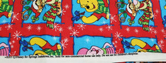 Disney Christmas Pooh, Piglet & Tigger, Springs Industries Cotton Fabric 1 Yard