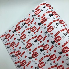 Printed Faux Leather Vinyl Roll Social Media You Too 12×54 Inches