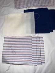 110 pcs thin cotton quilting squares, 3.75″x3 3/8,” 18 different colors/patterns