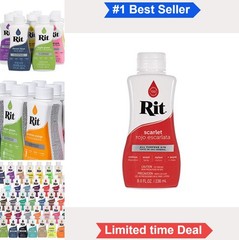 Fabric Dye Liquid 8 Oz Scarlet Cotton Wool Nylon Silk Rayon For Clothing
