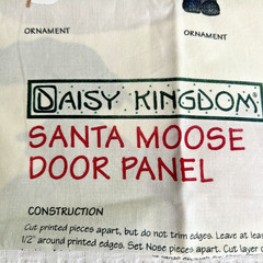 VTG 90s Daisy Kingdom Santa Moose Joyful Snowman Door Panels Cut N Sew Lot of 3