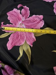 Harriet Sawyer For Euro American Text Corp Fabric Black Pink Lilly 161x 116”