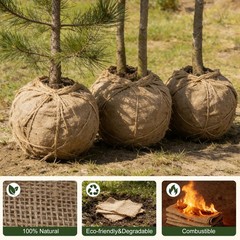 Natural Burlap Fabric Roll 19.7 Inches x 6.5 Ft Jute Cloth For Crafts Plant Wrap