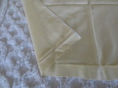 4442. Woven PALE YELLOW MUTED STRIPE Craft SYNTHETIC FABRIC – 48″ x 3/4 yd.