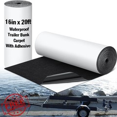 HunnmingRe 16x20ft Black Boat Trailer Carpet Adhesive