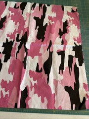 Pink Camo Fabric Cotton 20” X 40”