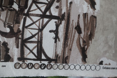 Vilber Toile Chinoiserie Print Decor Fabric Bark Brown BTY