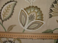 3.4 Metres iLiv Ophelia Thyme Embroidered Fabric Curtain Upholstery Cushion
