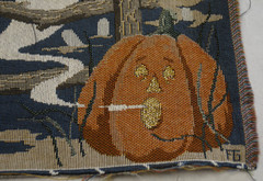 Set of 2 Halloween Haunted House Unfinished Placemats Pillow Fabric Panels