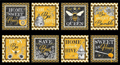 Bumble Bee Hive Fabric 24″ X44″ Panel Show Me The Honey Cotton by Blank Quilting