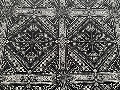 Fabric Flower Geometrical pattern Black & White Jo Ann 44”x 36”777