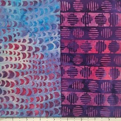 8 Fat Quarters Magenta & Blue Batik Lunn Fabric FQ Pack 100% Cotton Pink Grape