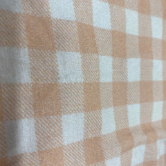 100% Knitted Cotton Jersey 260gsm- Digitally Printed Gingham Pink Pattern Fabric