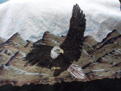 American Bald Eagle Cotton Fabric-59″ Wide- Nearly 3 Yards in One Piece