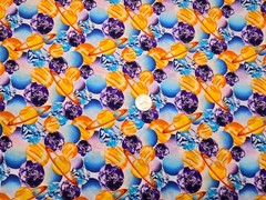 CONSTELLATIONS, Planets in White, Quilter’s Palette Cotton Fabric (Half Yard)