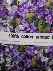 Violet Garden Purple Floral 100% Cotton Fabric Hobby Stores 3 Yards X 42″ Wide